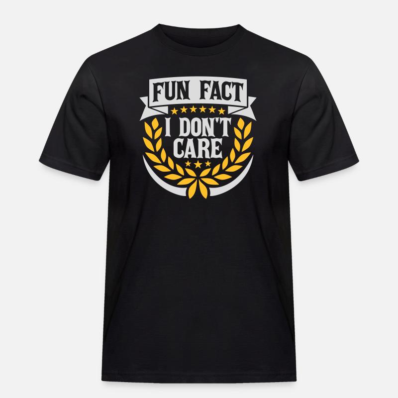 I don't care fact - Men's Workwear T-Shirt - black