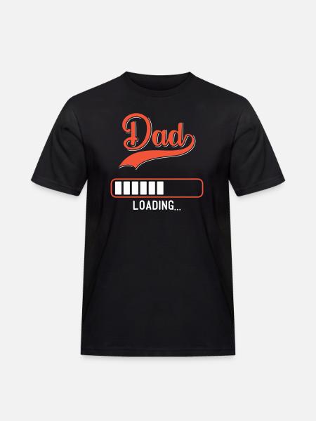 Dad Loading Design - Männer Workwear T-Shirt - Schwarz