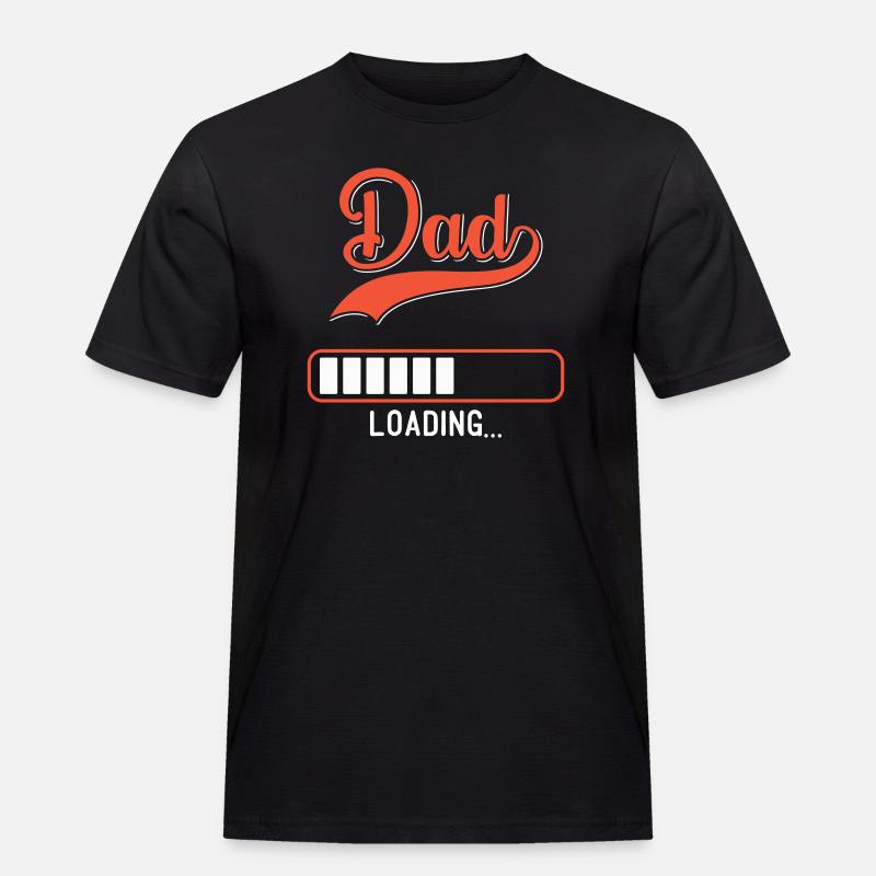 Dad Loading Design - Männer Workwear T-Shirt - Schwarz