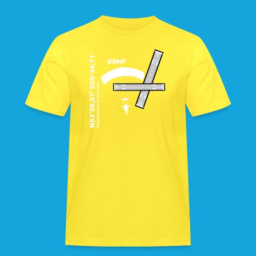 Flugplatz EDHF Design, Koordinaten und Fallschirm - Männer Workwear T-Shirt