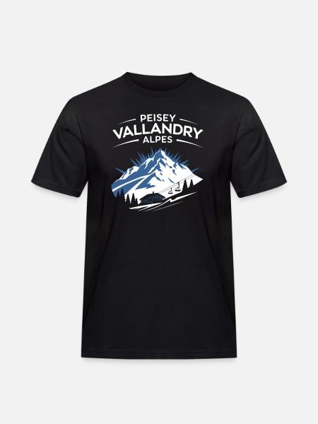 Peisey-Vallandry - Alpes - T-shirt Workwear homme - noir