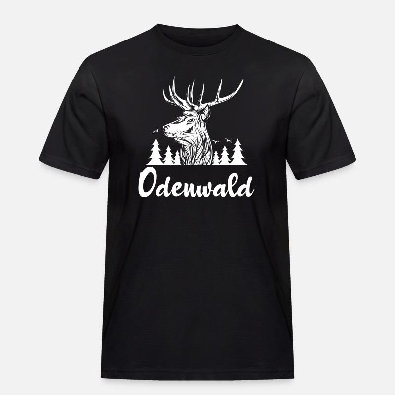 Odenwald - Männer Workwear T-Shirt - Schwarz