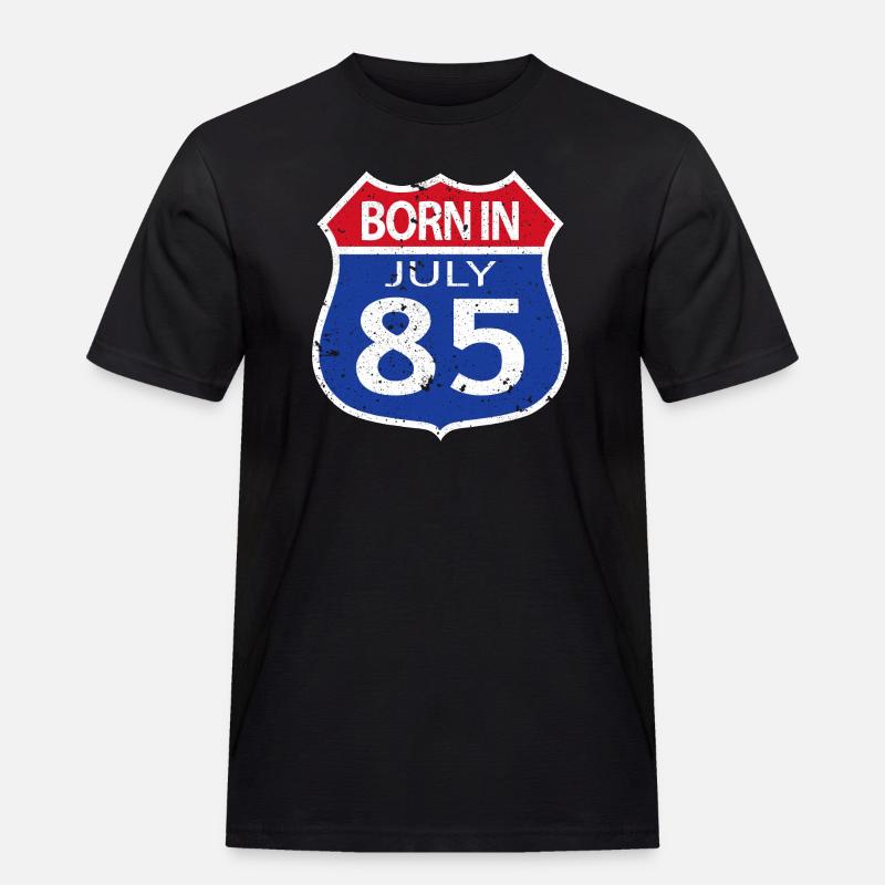 Born in July 1985 - Men's Workwear T-Shirt - black