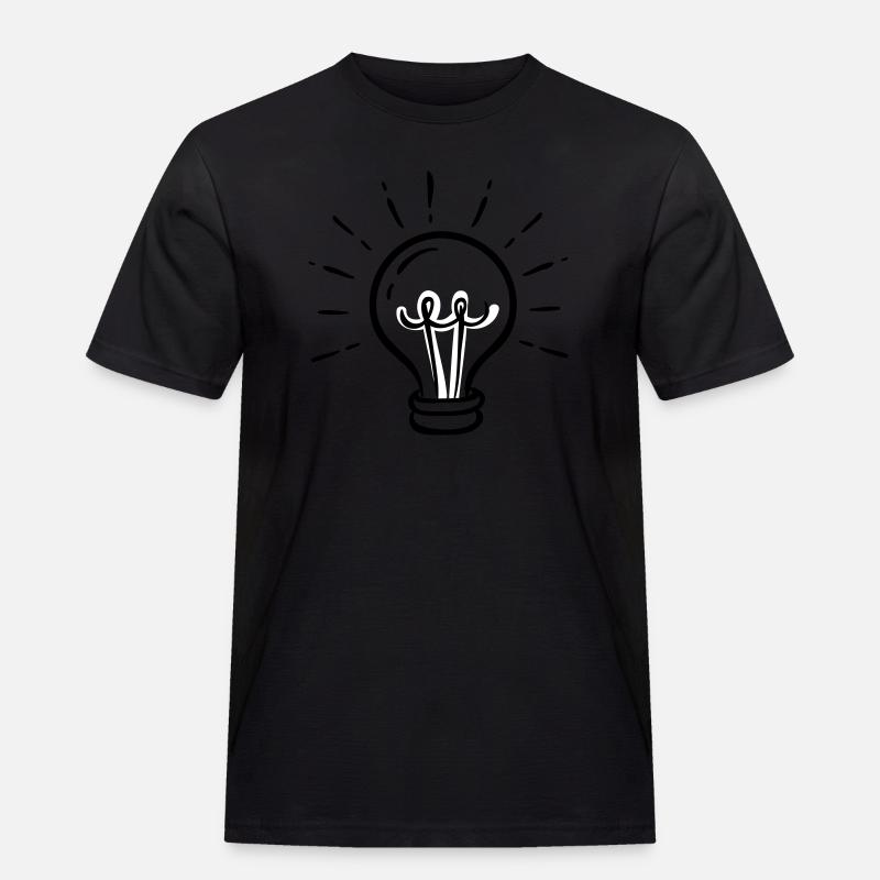 Ich habe eine neue Idee! - Männer Workwear T-Shirt - Schwarz