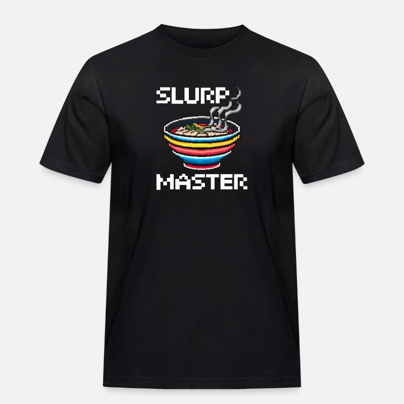 Pixel-Art-Ramen - Männer Workwear T-Shirt - Schwarz