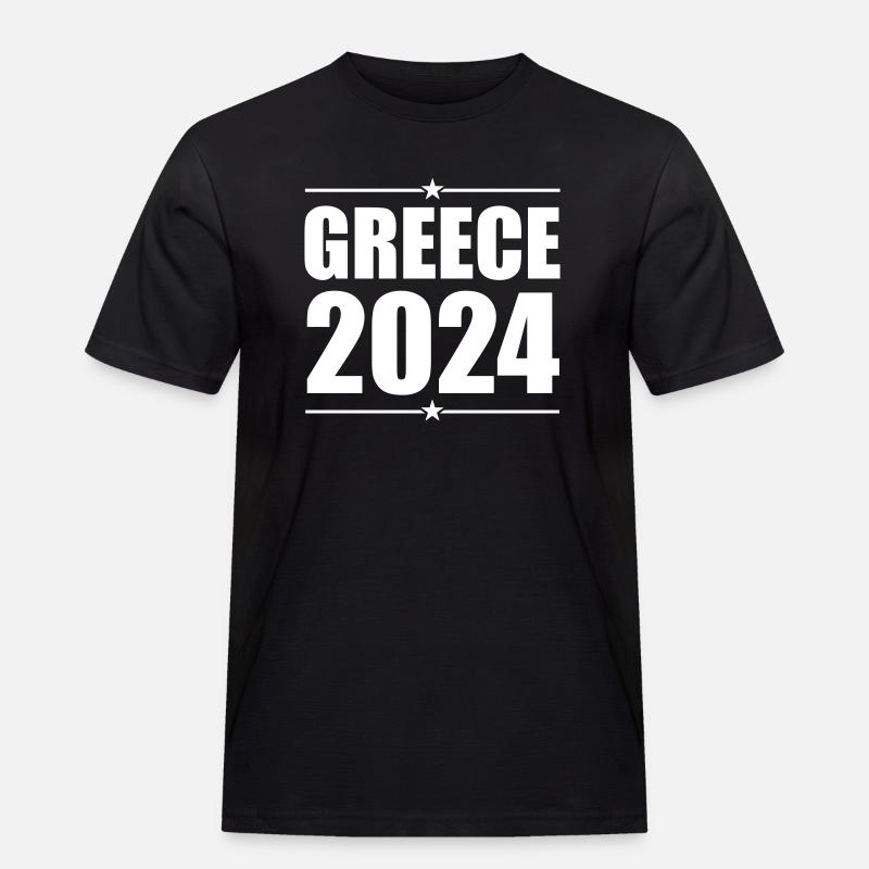 Greece 2024 - Männer Workwear T-Shirt - Schwarz