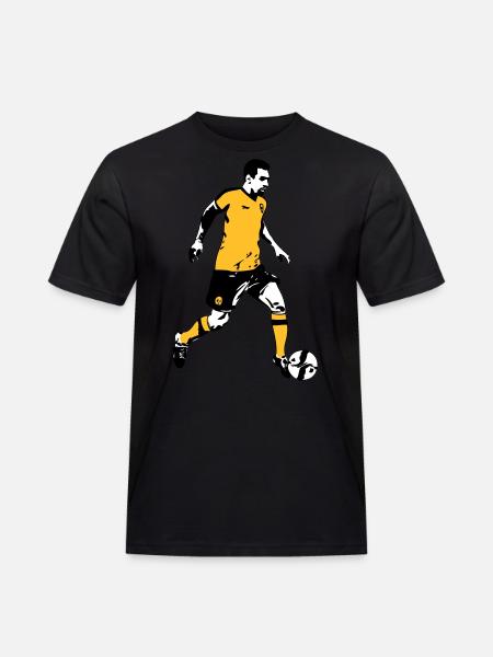 Fussball - Soocer - Männer Workwear T-Shirt - Schwarz