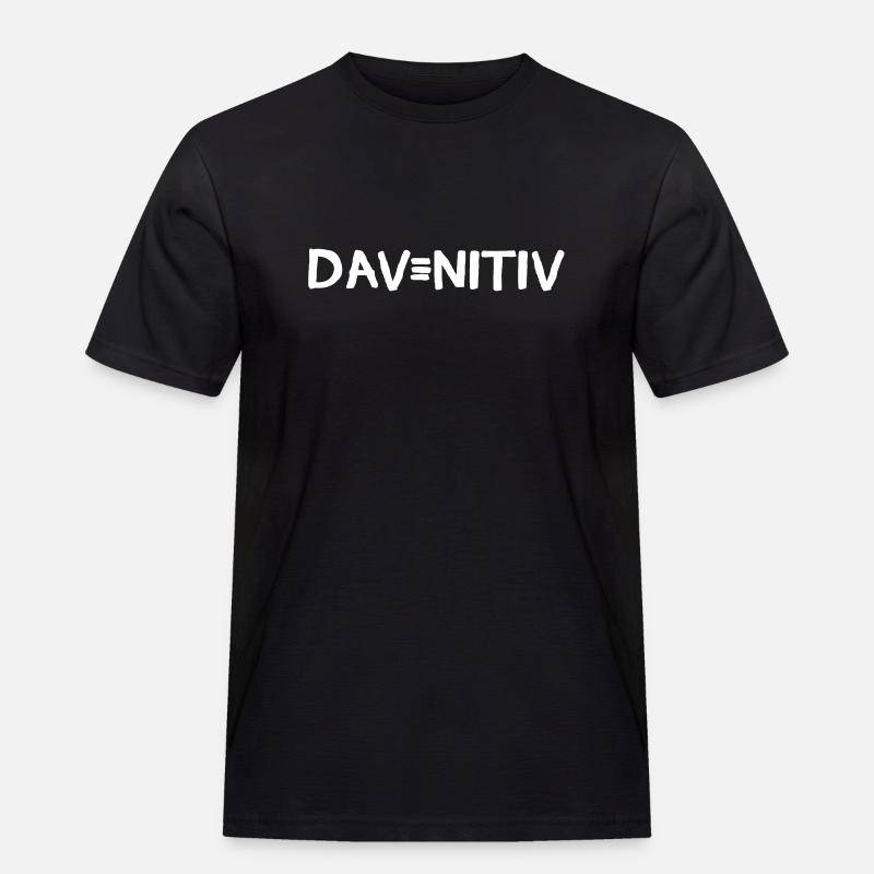davenitiv - Männer Workwear T-Shirt - Schwarz