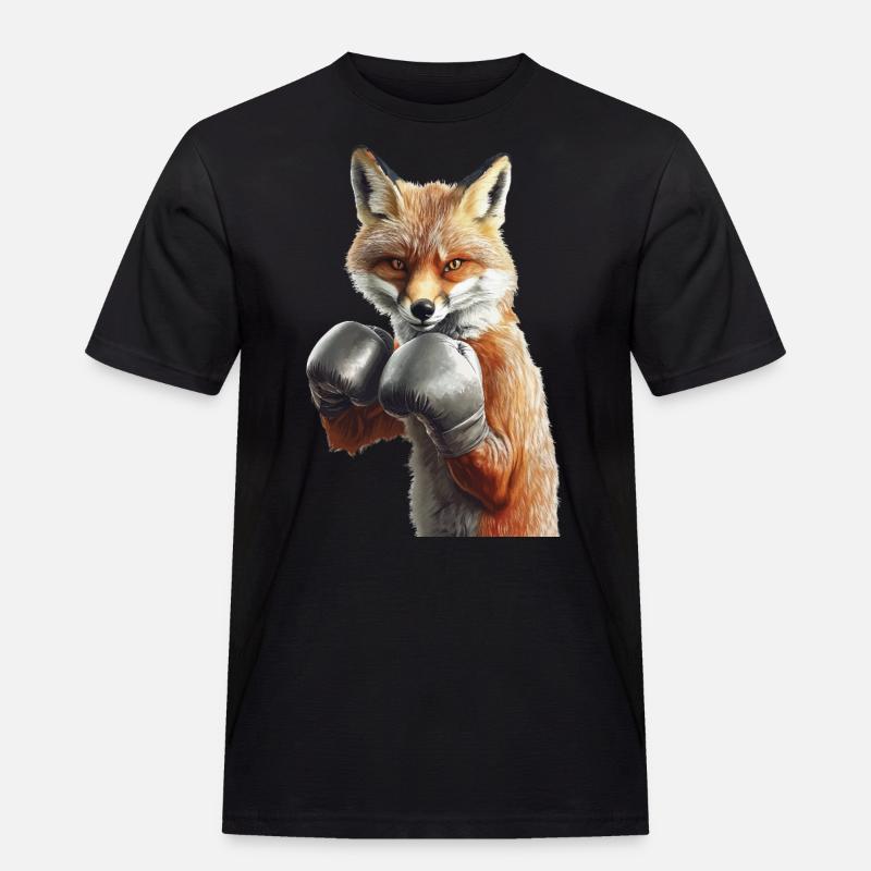 Fuchs - Männer Workwear T-Shirt - Schwarz