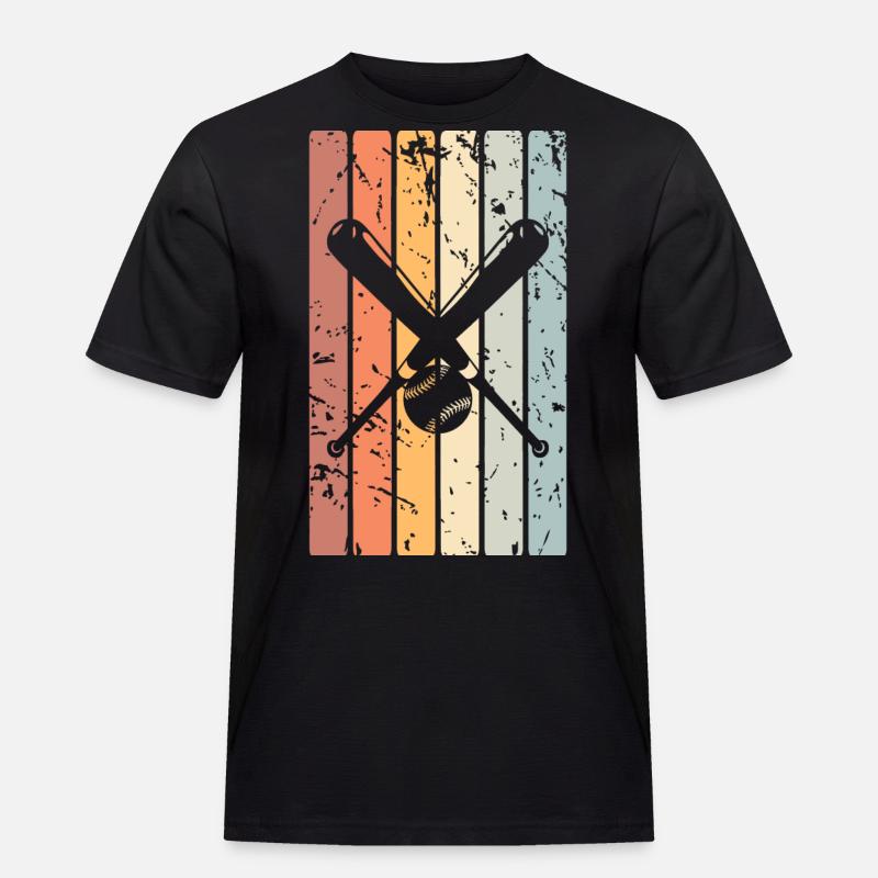 Baseball - Männer Workwear T-Shirt - Schwarz