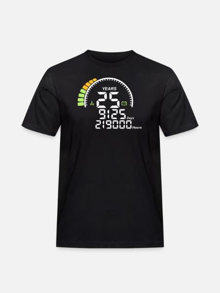years 25 years anniversary meter - Men's Workwear T-Shirt - black