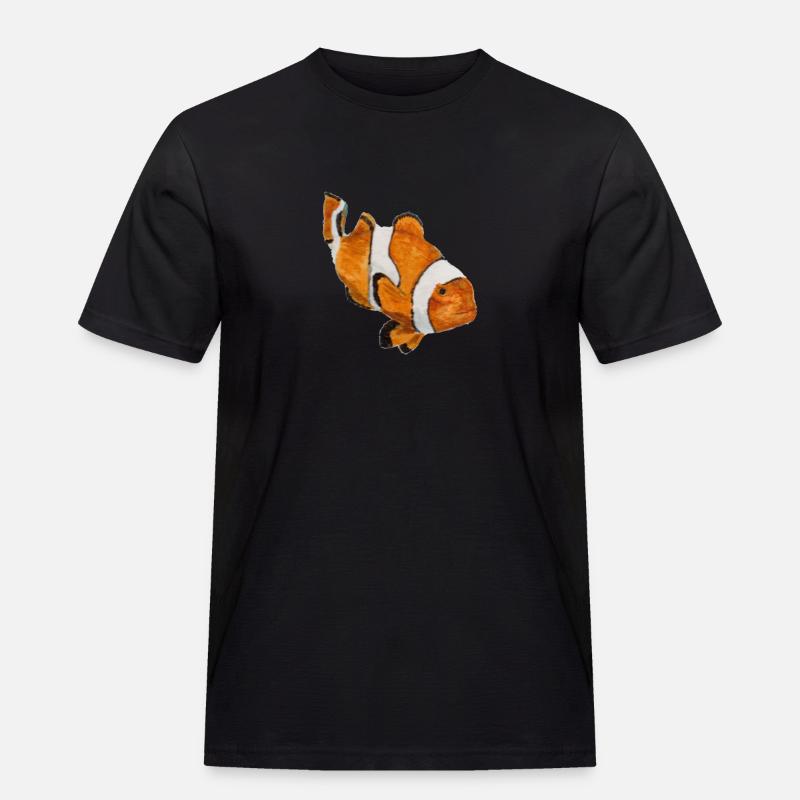 Clownfisch - Männer Workwear T-Shirt - Schwarz