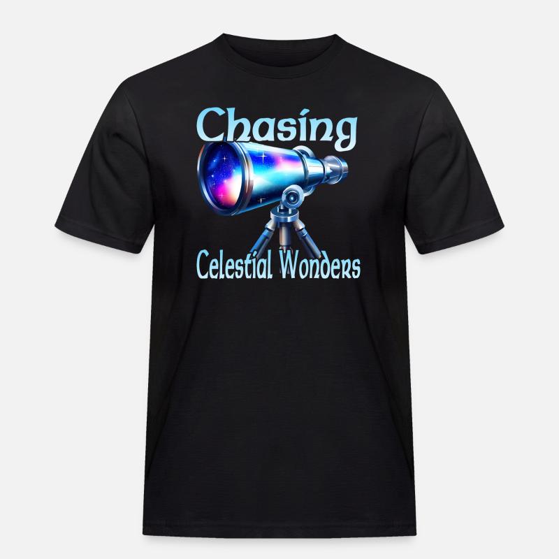 Chasing Celestial Wonders - Männer Workwear T-Shirt - Schwarz