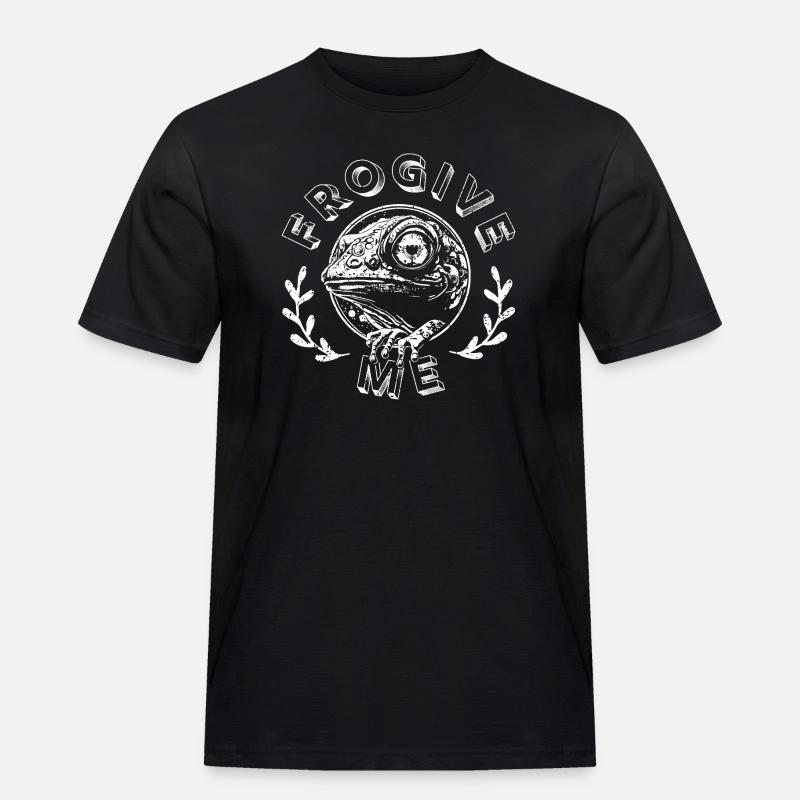 FROGIVE ME - Männer Workwear T-Shirt - Schwarz