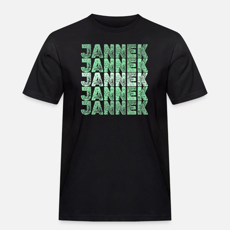 Jannek - Männer Workwear T-Shirt - Schwarz