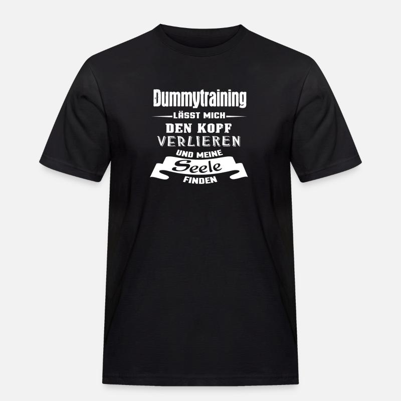 Dummytraining - Seele - Männer Workwear T-Shirt - Schwarz