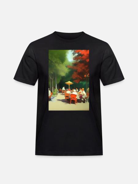 Outdoor Asian Cafe - Men's Workwear T-Shirt - black