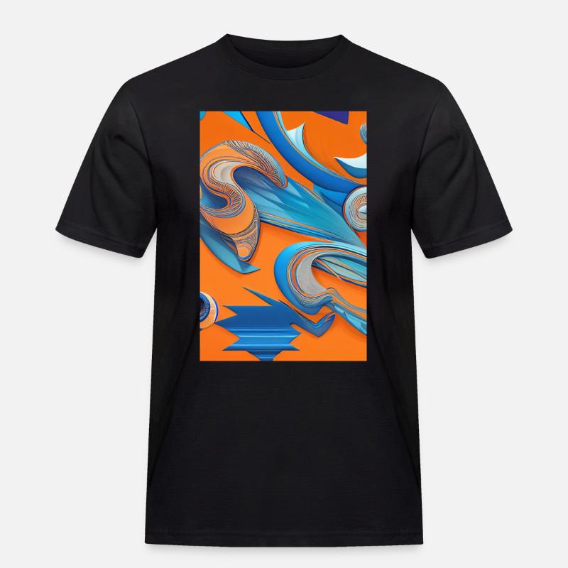 Abstrakte Kunst - Männer Workwear T-Shirt - Schwarz
