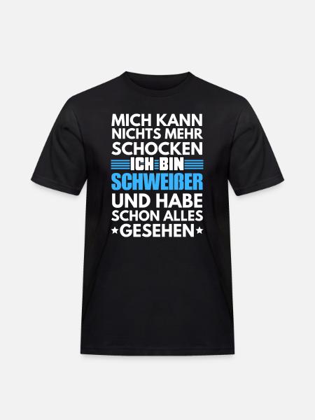 Nicht schockbarer Schweißer - Männer Workwear T-Shirt - Schwarz