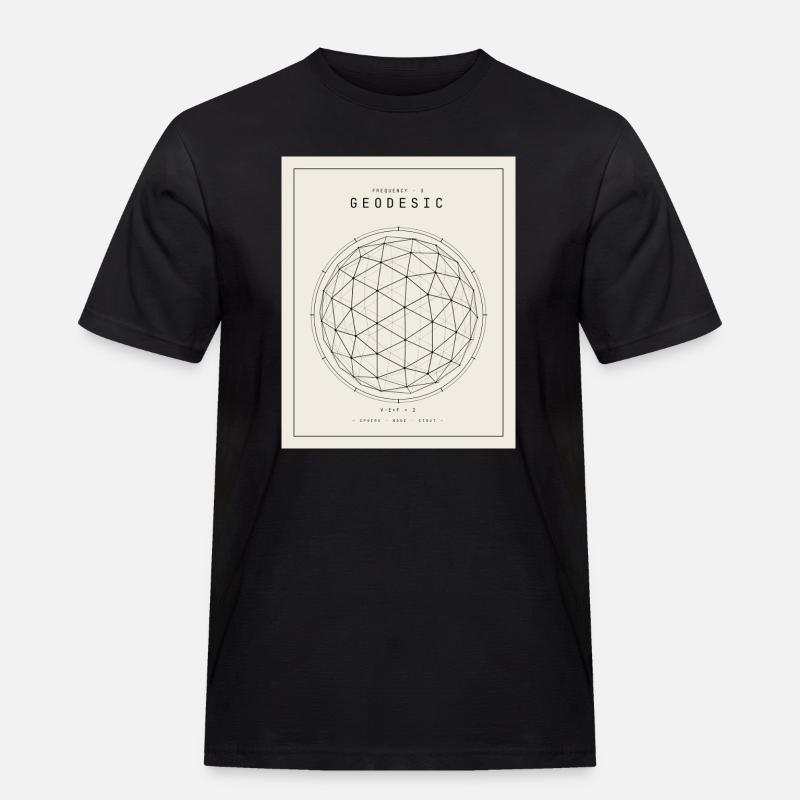 Geodesian Sphere Geometry Pattern - Men's Workwear T-Shirt - black