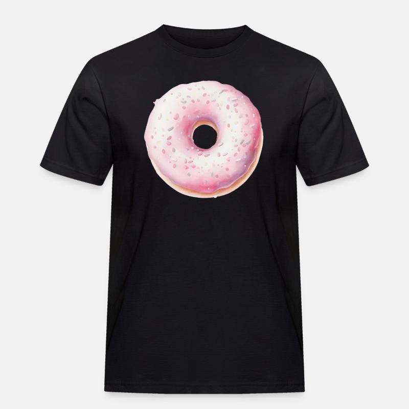 Donut - Männer Workwear T-Shirt - Schwarz