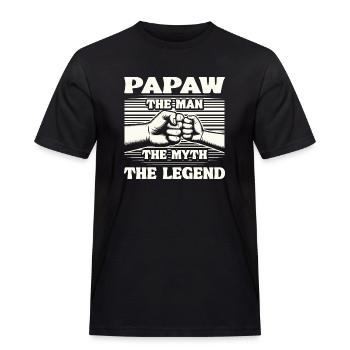 Papa Père Grand-père Idée Cadeau Papaw Dire Humour - T-shirt Workwear homme - noir - Devant - AI Model Male 178 light (178cm)