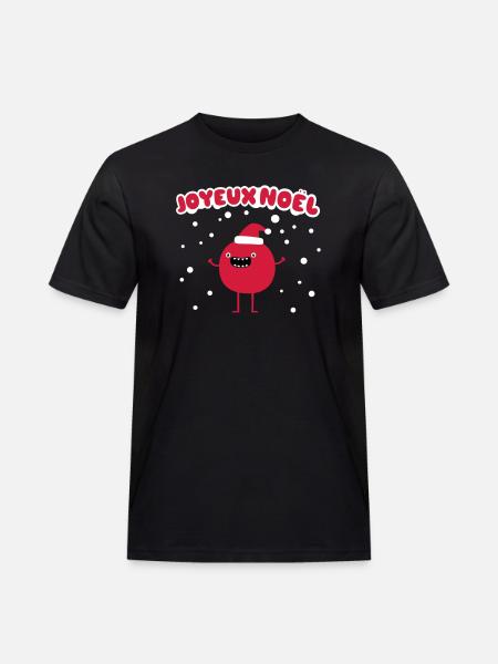 Joyeux Noël - Männer Workwear T-Shirt - Schwarz