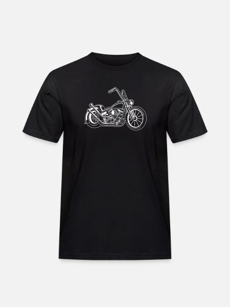 Chopper / Bobber Motorcycle 02_white - Men's Workwear T-Shirt - black