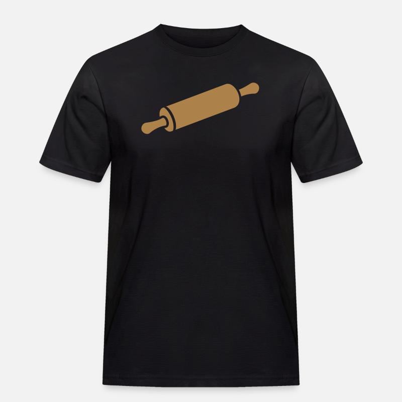 Nudelholz - Männer Workwear T-Shirt - Schwarz