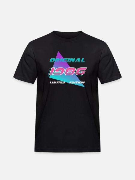 Édition limitée fête d’anniversaire Vintage 1986 - T-shirt Workwear homme - noir