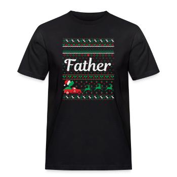 Père Noël - T-shirt Workwear homme - noir - Devant - AI Model Male 178 light (178cm)
