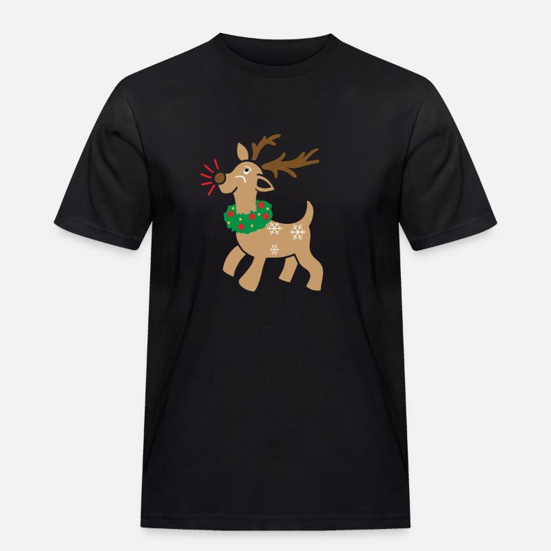 Merry Elch Outfit - Männer Workwear T-Shirt - Schwarz