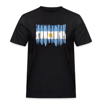 Drapeau de l’Argentine Amérique du Sud Drapeau de l’Argentine - T-shirt Workwear homme - noir - Devant - AI Model Male 178 light (178cm)