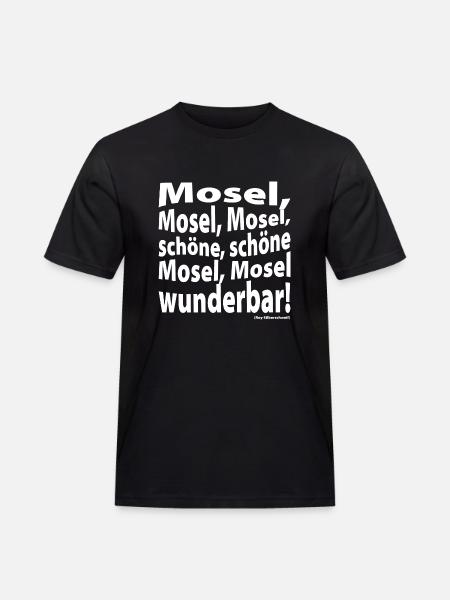 Schöne Mosel Wunderbar - weiß Front - Männer Workwear T-Shirt - Schwarz