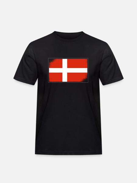 Danmarks flag Skandinavien Danske Flag Rejser - Herre Workwear T-Shirt - sort