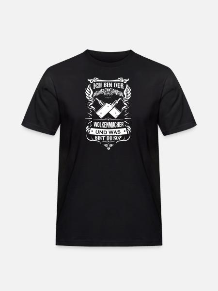 Wolkenmacher - Männer Workwear T-Shirt - Schwarz