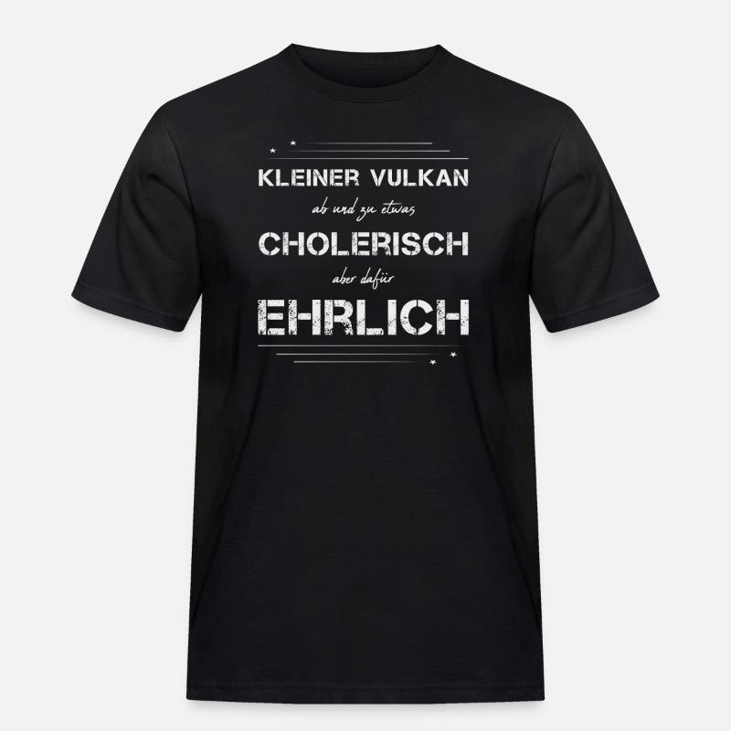 cholerisch ehrlich wei lin - Männer Workwear T-Shirt - Schwarz