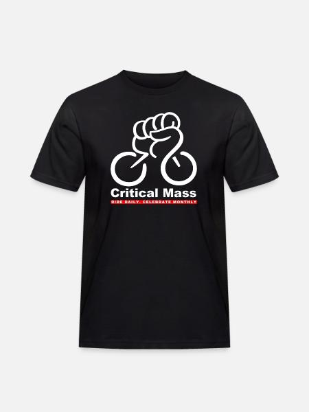 Critical Mass - Celebrate Monthly White - Männer Workwear T-Shirt - Schwarz