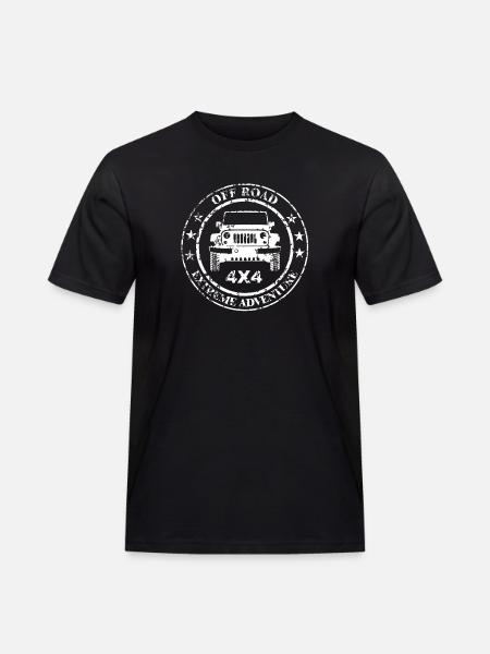 offroadabenteuer - Männer Workwear T-Shirt - Schwarz
