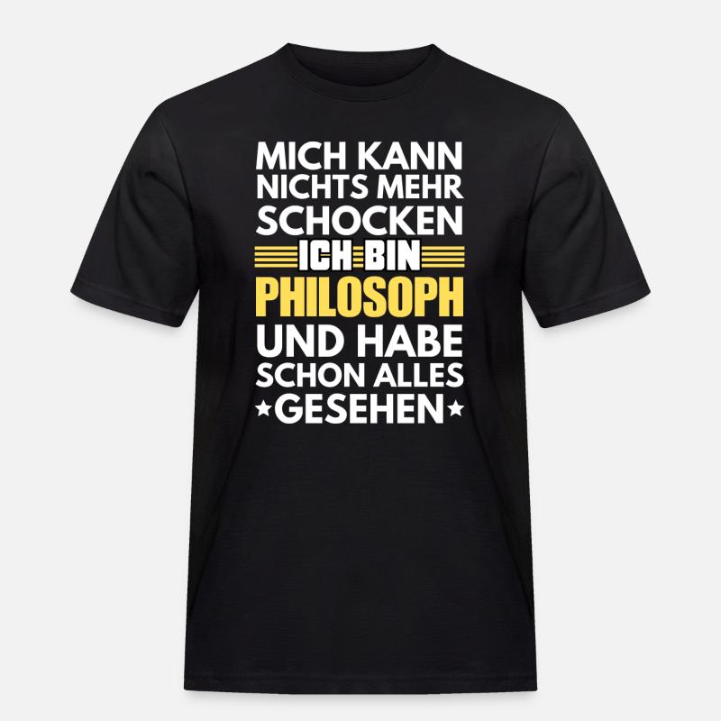 Non-shockable philosopher - Men's Workwear T-Shirt - black