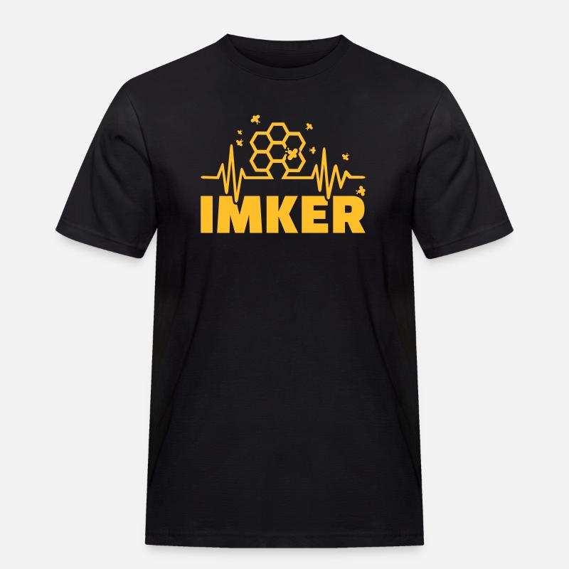Imker - Männer Workwear T-Shirt - Schwarz
