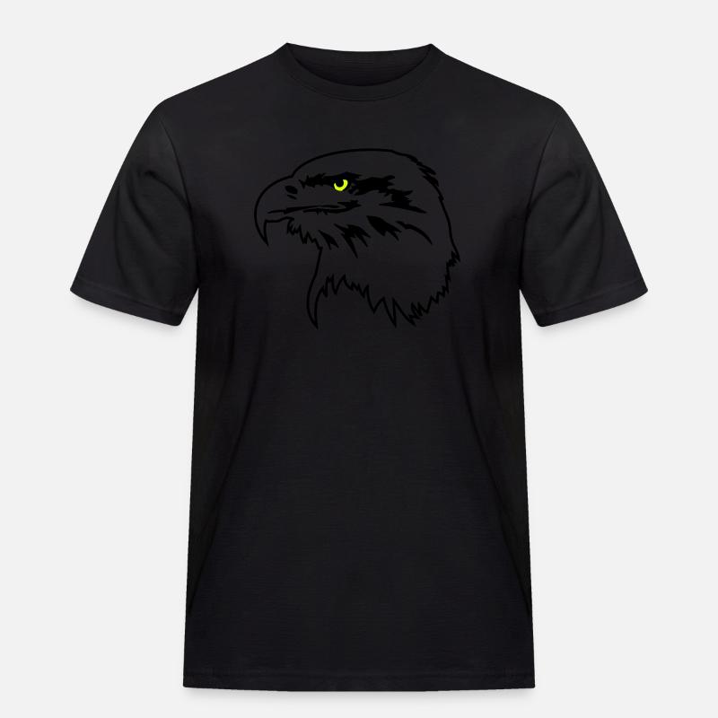 Adlerkopf - Männer Workwear T-Shirt - Schwarz