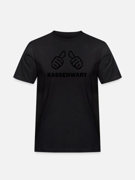kassenwart - Männer Workwear T-Shirt - Schwarz