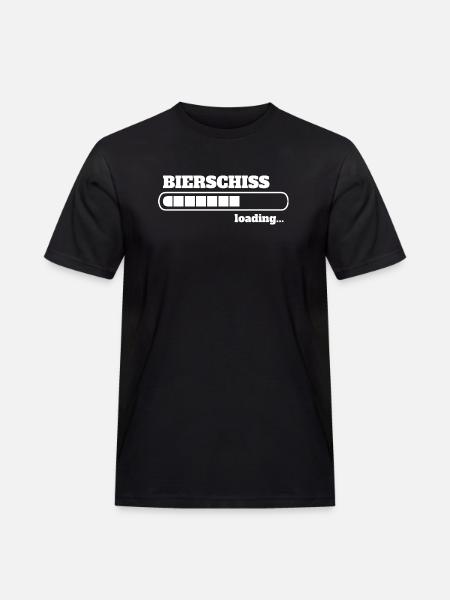 Bierschiss loading - WC - Männer Workwear T-Shirt - Schwarz
