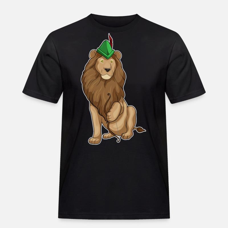 Löwe Bogenschütze Bogen - Männer Workwear T-Shirt - Schwarz