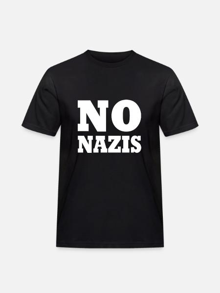 No nazis - Men's Workwear T-Shirt - black