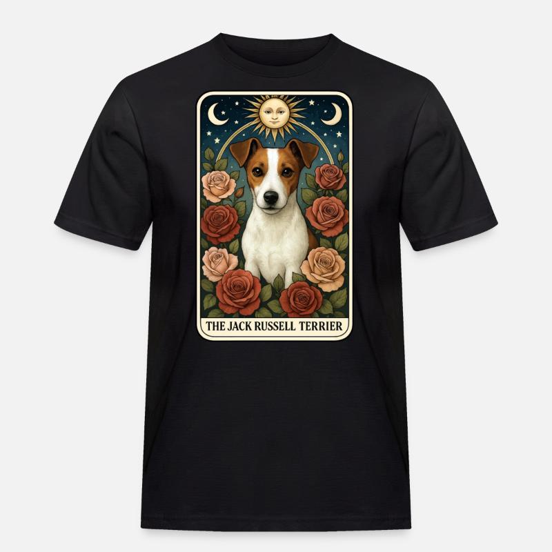Jack Russell Terrier - Männer Workwear T-Shirt - Schwarz