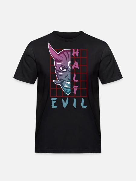 Oni Mask Japan Demon - Men's Workwear T-Shirt - black