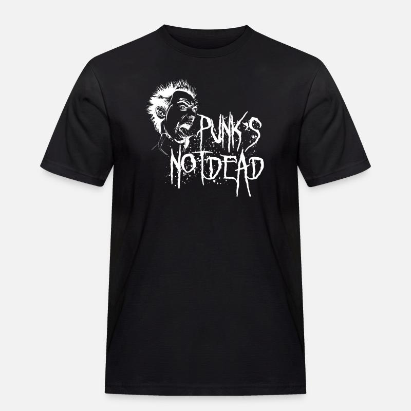 Punk's not dead - Männer Workwear T-Shirt - Schwarz