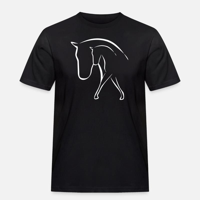 Cavallo - Maglietta da lavoro per uomo - nero